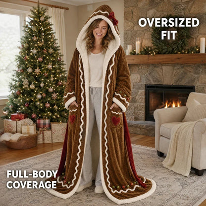 Ginger Robe heated hooded blanket robe, oversized fit, full body