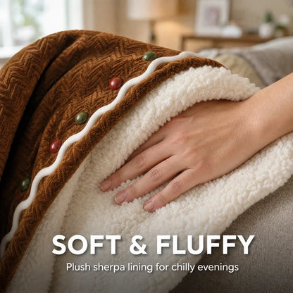 Ginger Robe soft sherpa lining close-up